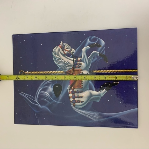 Vintage Mead Folder And Notebook Set 1985 Little Contessa Carousel White Horse - Picture 5 of 14